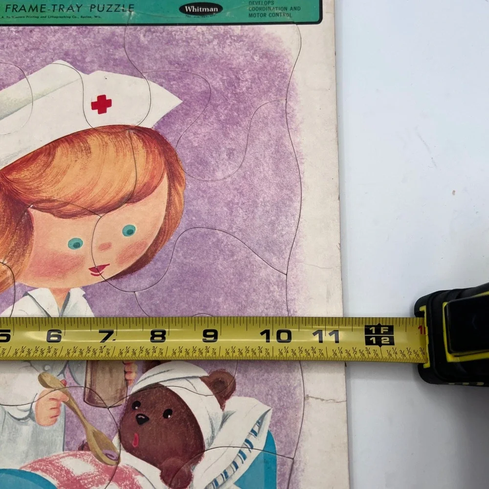 Vintage 1967 Whitman Nurse Preschool Frame Tray Puzzle 4530 Mid Century Toy